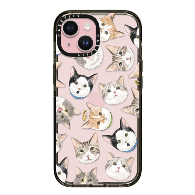 Watercatlor x CASETiFY iPhone 15 Case Sticker,Cat Black Impact Case Jellybeans cat by Watercatlor Mother's Day Watercatlor x CASETiFY iPhone 15 Case Sticker,Cat Black Impact Case Jellybeans cat by Watercatlor Mother's Day