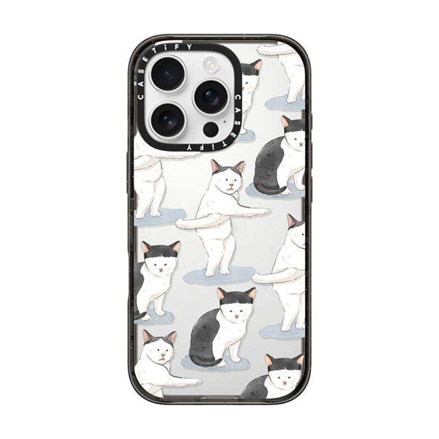 Watercatlor x CASETiFY iPhone 16 Pro Case Cat,Animal Black インパクトケース Dancing Cat by Watercatlor Mother's Day Watercatlor x CASETiFY iPhone 16 Pro Case Cat,Animal Black インパクトケース Dancing Cat by Watercatlor Mother's Day