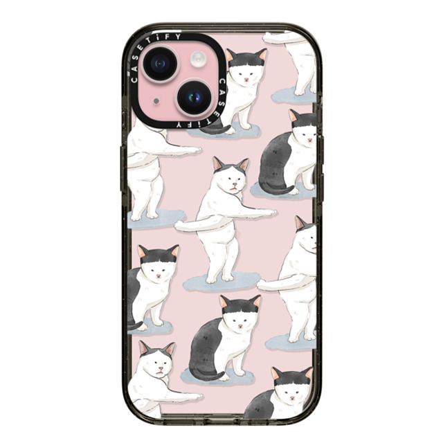 Watercatlor x CASETiFY iPhone 15 Case Cat,Animal Black インパクトケース Dancing Cat by Watercatlor Mother's Day Watercatlor x CASETiFY iPhone 15 Case Cat,Animal Black インパクトケース Dancing Cat by Watercatlor Mother's Day
