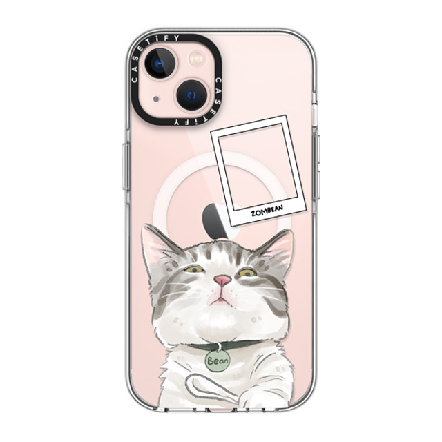 Watercatlor x CASETiFY iPhone 13 ケース クリア クリア ケース MagSafe対応 Zombean the Cat by Watercatlor