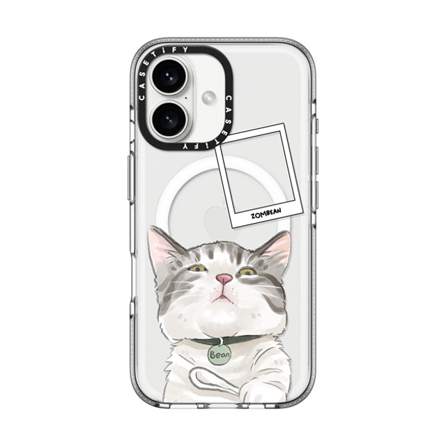 Watercatlor x CASETiFY iPhone 16 Case Cat,Polaroid Clear Clear Case MagSafe Compatible Zombean the Cat by Watercatlor Mother's Day Watercatlor x CASETiFY iPhone 16 Case Cat,Polaroid Clear Clear Case MagSafe Compatible Zombean the Cat by Watercatlor Mother's Day