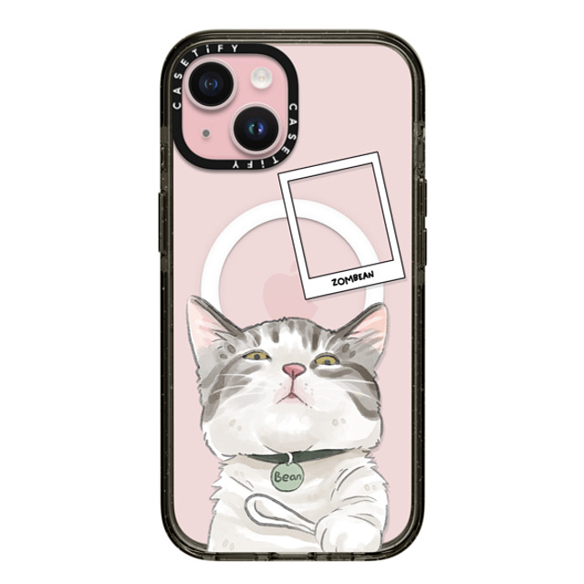 Watercatlor x CASETiFY iPhone 15 Case Cat,Polaroid Black Impact Case MagSafe Compatible Zombean the Cat by Watercatlor Mother's Day Watercatlor x CASETiFY iPhone 15 Case Cat,Polaroid Black Impact Case MagSafe Compatible Zombean the Cat by Watercatlor Mother's Day