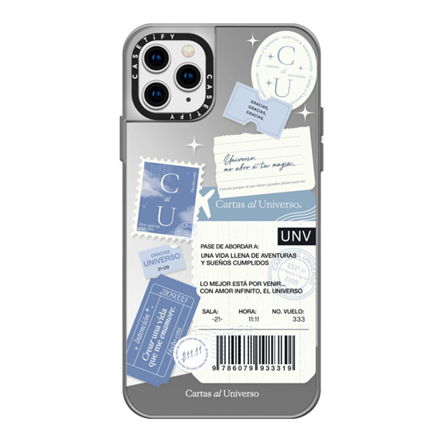 CASETiFY iPhone 11 Pro Max Case シルバー (シルバーバンパー) ミラーケース Pase de Abordar - Universo me Abro a tu Magia evelyn cornejo stephanie rodriguez Back to School CASETiFY iPhone 11 Pro Max Case シルバー (シルバーバンパー) ミラーケース Pase de Abordar - Universo me Abro a tu Magia evelyn cornejo stephanie rodriguez Back to School