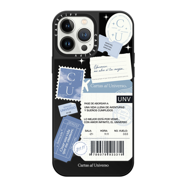 CASETiFY iPhone 13 Pro Max ケース Black on Black ミラーケース MagSafe対応 Pase de Abordar - Universo me Abro a tu Magia evelyn cornejo stephanie rodriguez Back to School CASETiFY iPhone 13 Pro Max ケース Black on Black ミラーケース MagSafe対応 Pase de Abordar - Universo me Abro a tu Magia evelyn cornejo stephanie rodriguez Back to School