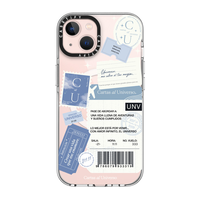 CASETiFY iPhone 13 ケース クリア クリア ケース MagSafe対応 Pase de Abordar - Universo me Abro a tu Magia evelyn cornejo stephanie rodriguez