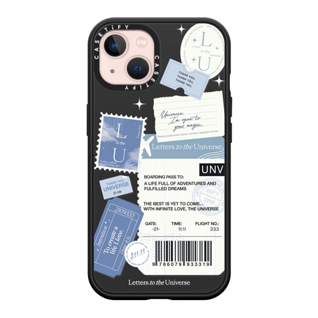 CASETiFY iPhone 13 ケース マットブラック インパクトケース MagSafe対応 Boarding Pass - Universe I'm Open to your Magic evelyn cornejo stephanie rodriguez