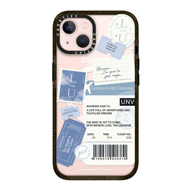 CASETiFY iPhone 13 ケース ブラック インパクトケース MagSafe対応 Boarding Pass - Universe I'm Open to your Magic evelyn cornejo stephanie rodriguez