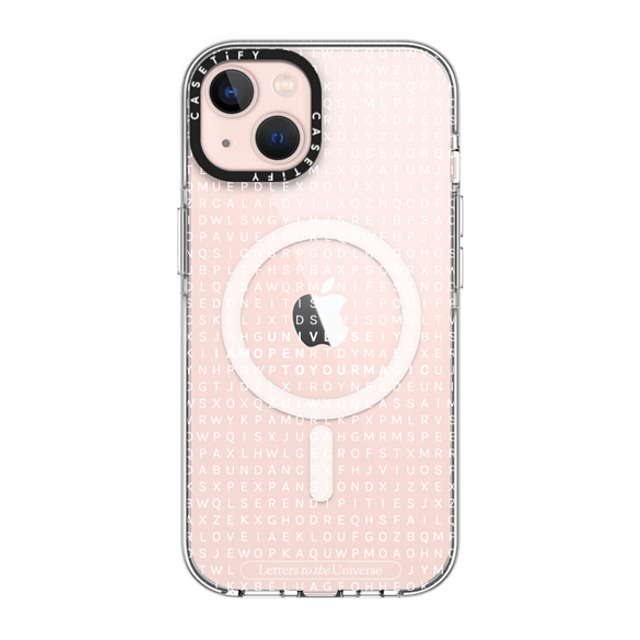 CASETiFY iPhone 13 ケース クリア クリア ケース MagSafe対応 Letter Soup - Universe I'm Open to Your Magic evelyn cornejo stephanie rodriguez