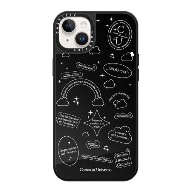 CASETiFY iPhone 14 Plus Case Black on Black ミラーケース MagSafe対応 Stickers - Universo me Abro a tu Magia evelyn cornejo stephanie rodriguez Back to School CASETiFY iPhone 14 Plus Case Black on Black ミラーケース MagSafe対応 Stickers - Universo me Abro a tu Magia evelyn cornejo stephanie rodriguez Back to School