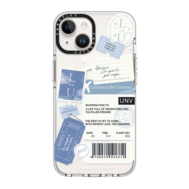 CASETiFY iPhone 14 ケース クリア クリア ケース MagSafe対応 Boarding Pass - Universe I'm Open to your Magic evelyn cornejo stephanie rodriguez