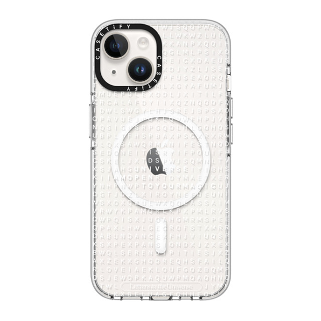 CASETiFY iPhone 14 Case Clear Clear Case MagSafe Compatible Letter Soup - Universe I'm Open to Your Magic evelyn cornejo stephanie rodriguez CASETiFY iPhone 14 Case Clear Clear Case MagSafe Compatible Letter Soup - Universe I'm Open to Your Magic evelyn cornejo stephanie rodriguez