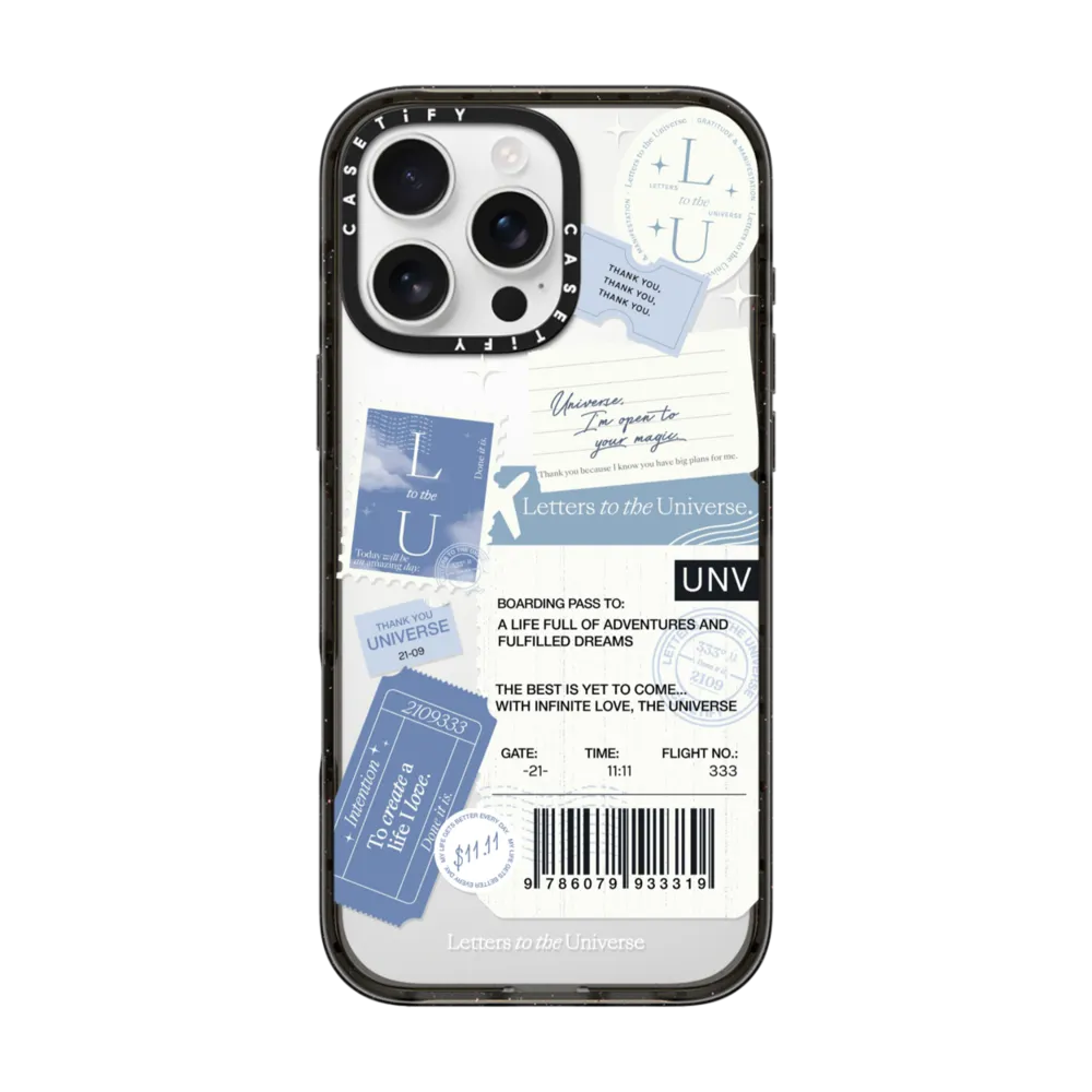 Impact iPhone 16 Pro Max Case - Boarding Pass - Universe I'm Open to your Magic