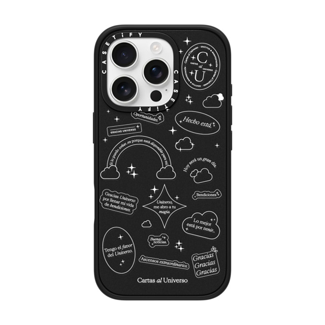 CASETiFY iPhone 16 Pro ケース マットブラック インパクトケース Stickers - Universo me Abro a tu Magia evelyn cornejo stephanie rodriguez