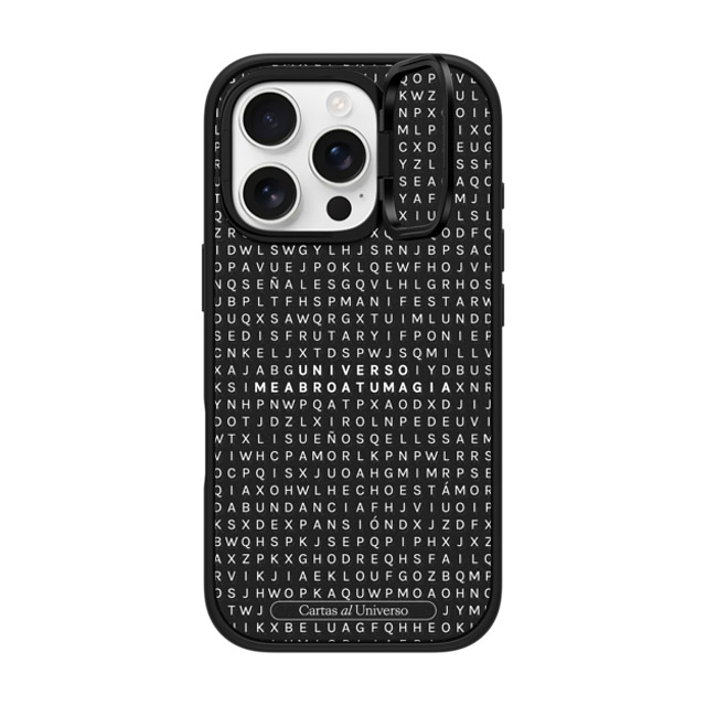 CASETiFY iPhone 16 Pro ケース マットブラック インパクトリングスタンドケース MagSafe対応 Sopa de Letras - Universo me Abro a tu Magia evelyn cornejo stephanie rodriguez