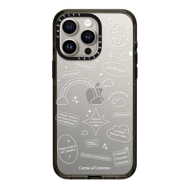 CASETiFY iPhone 15 Pro Max ケース ブラック インパクトケース Stickers - Universo me Abro a tu Magia evelyn cornejo stephanie rodriguez