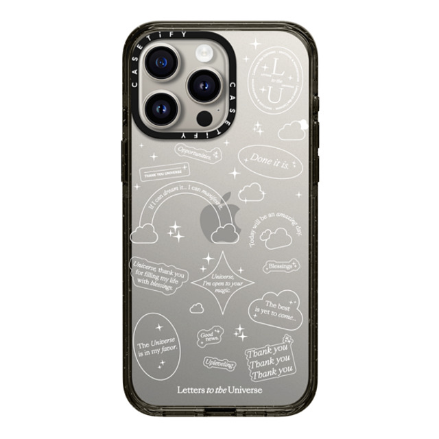 CASETiFY iPhone 15 Pro Max ケース ブラック インパクトケース Stickers - Universe I'm Open to Your Magic evelyn cornejo stephanie rodriguez