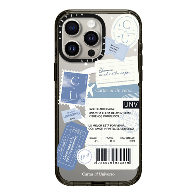 CASETiFY iPhone 15 Pro Max ケース ブラック インパクトケース MagSafe対応 Pase de Abordar - Universo me Abro a tu Magia evelyn cornejo stephanie rodriguez