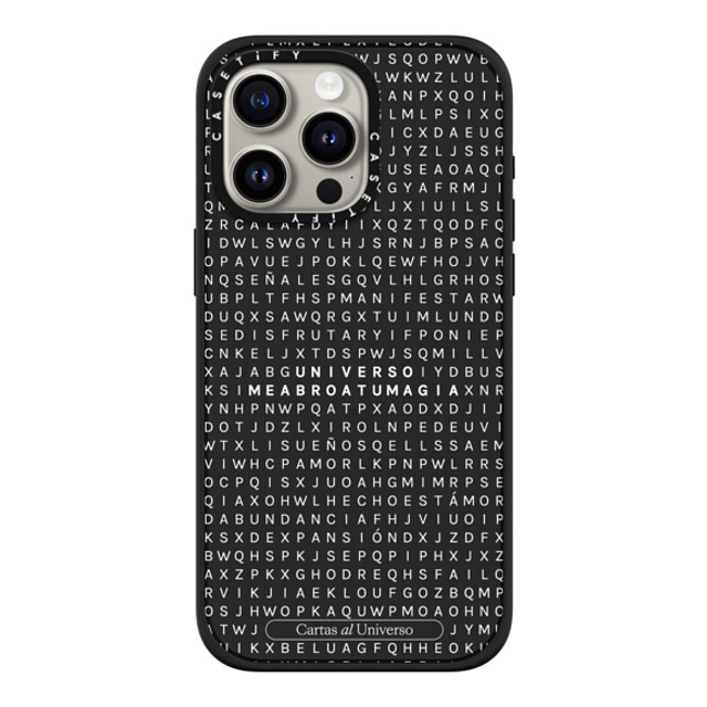 CASETiFY iPhone 15 Pro Max ケース マットブラック インパクトケース MagSafe対応 Sopa de Letras - Universo me Abro a tu Magia evelyn cornejo stephanie rodriguez