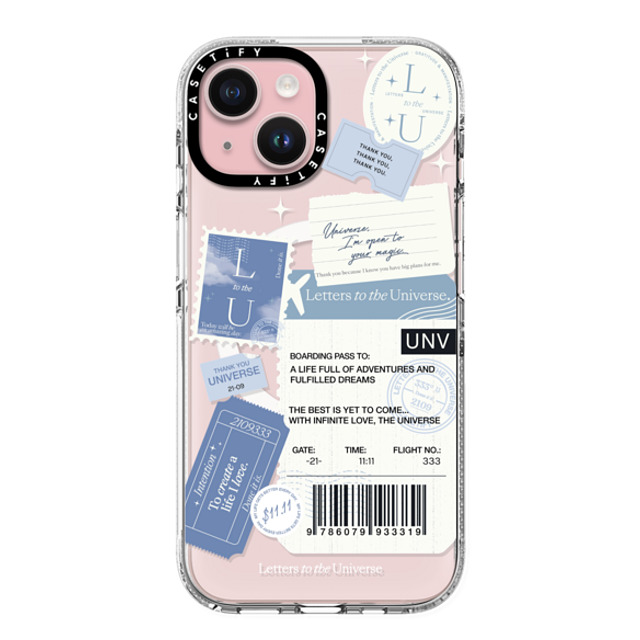 CASETiFY iPhone 15 ケース クリア クリア ケース MagSafe対応 Boarding Pass - Universe I'm Open to your Magic evelyn cornejo stephanie rodriguez