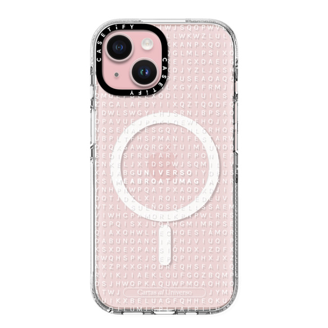 CASETiFY iPhone 15 ケース クリア クリア ケース MagSafe対応 Sopa de Letras - Universo me Abro a tu Magia evelyn cornejo stephanie rodriguez