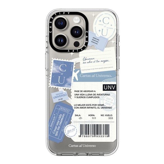 CASETiFY iPhone 15 Pro Max ケース クリア クリア ケース MagSafe対応 Pase de Abordar - Universo me Abro a tu Magia evelyn cornejo stephanie rodriguez