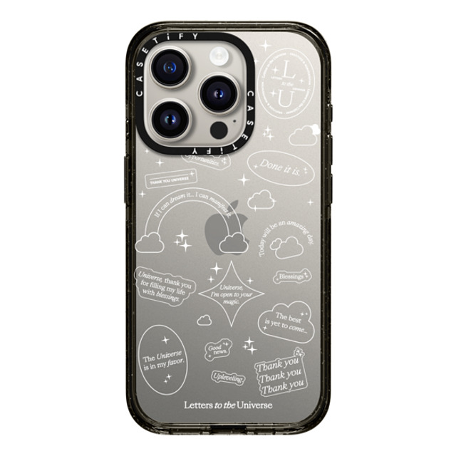 CASETiFY iPhone 15 Pro ケース ブラック インパクトケース Stickers - Universe I'm Open to Your Magic evelyn cornejo stephanie rodriguez