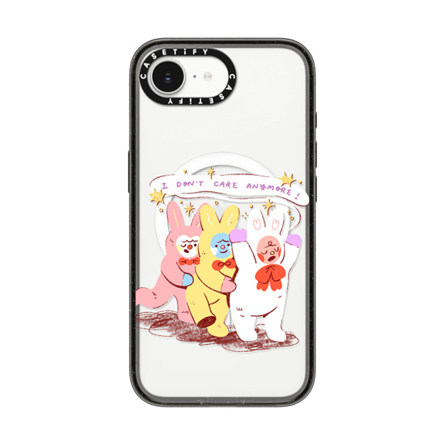 Apple Cheeks x CASETiFY iPhone 16e Case Fruit,Cartoon Black Impact Case MagSafe Compatible Nonchalant Bunnies Back to School Apple Cheeks x CASETiFY iPhone 16e Case Fruit,Cartoon Black Impact Case MagSafe Compatible Nonchalant Bunnies Back to School