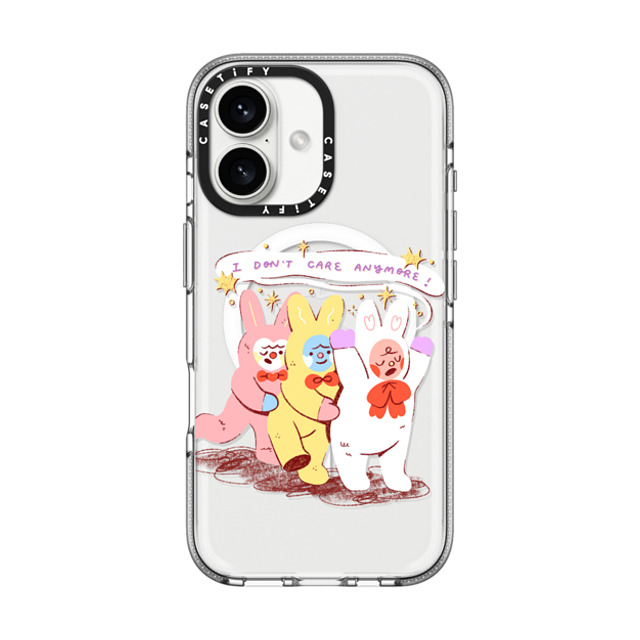 Apple Cheeks x CASETiFY iPhone 16 Case Fruit,Cartoon クリア クリア ケース MagSafe対応 Nonchalant Bunnies Back to School Apple Cheeks x CASETiFY iPhone 16 Case Fruit,Cartoon クリア クリア ケース MagSafe対応 Nonchalant Bunnies Back to School
