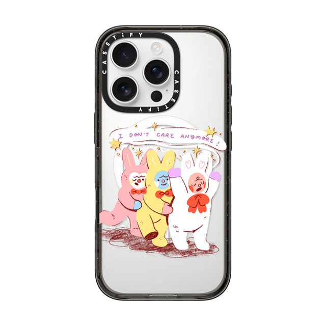 Apple Cheeks x CASETiFY iPhone 16 Pro Case Fruit,Cartoon Black Impact Case MagSafe Compatible Nonchalant Bunnies Back to School Apple Cheeks x CASETiFY iPhone 16 Pro Case Fruit,Cartoon Black Impact Case MagSafe Compatible Nonchalant Bunnies Back to School