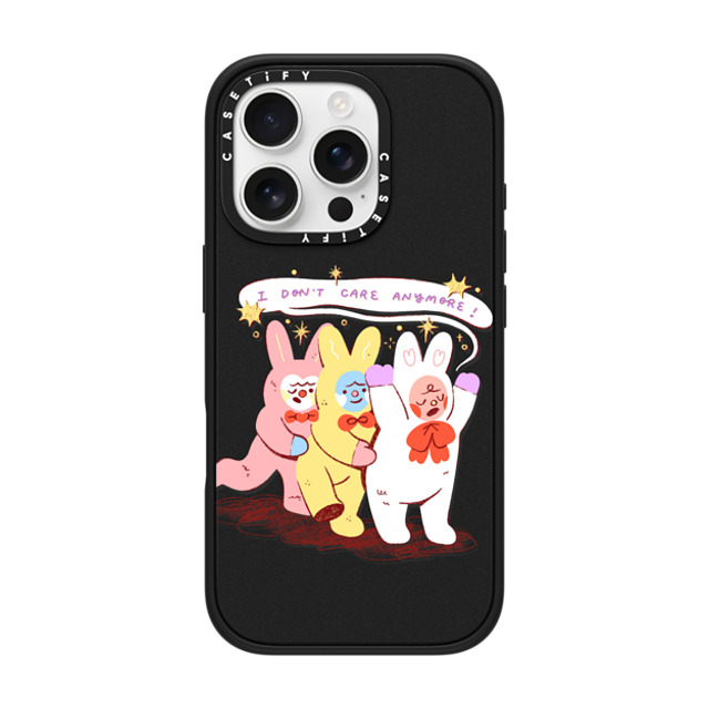 Apple Cheeks x CASETiFY iPhone 16 Pro ケース Fruit,Cartoon マットブラック インパクトケース MagSafe対応 Nonchalant Bunnies Back to School Apple Cheeks x CASETiFY iPhone 16 Pro ケース Fruit,Cartoon マットブラック インパクトケース MagSafe対応 Nonchalant Bunnies Back to School