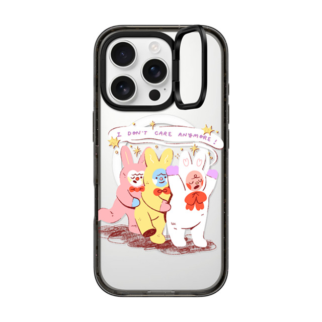 Apple Cheeks x CASETiFY iPhone 16 Pro ケース Fruit,Cartoon ブラック インパクトリングスタンドケース MagSafe対応 Nonchalant Bunnies Back to School Apple Cheeks x CASETiFY iPhone 16 Pro ケース Fruit,Cartoon ブラック インパクトリングスタンドケース MagSafe対応 Nonchalant Bunnies Back to School