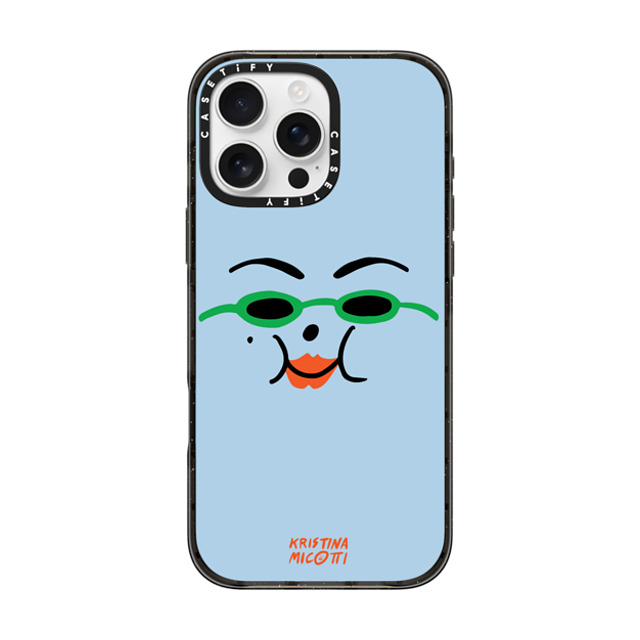 Kristina Micotti x CASETiFY iPhone 16 Pro Max ケース Cartoon ブラック インパクトケース Blue Sassy by Kristina Micotti Back to School Kristina Micotti x CASETiFY iPhone 16 Pro Max ケース Cartoon ブラック インパクトケース Blue Sassy by Kristina Micotti Back to School