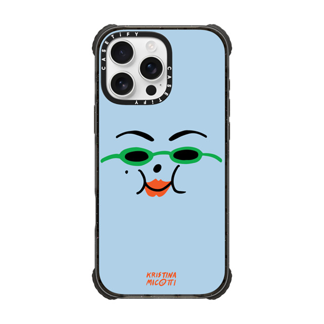 Kristina Micotti x CASETiFY iPhone 16 Pro Max Case Cartoon Black ウルトラ インパクトケース MagSafe 対応 Blue Sassy by Kristina Micotti Back to School Kristina Micotti x CASETiFY iPhone 16 Pro Max Case Cartoon Black ウルトラ インパクトケース MagSafe 対応 Blue Sassy by Kristina Micotti Back to School