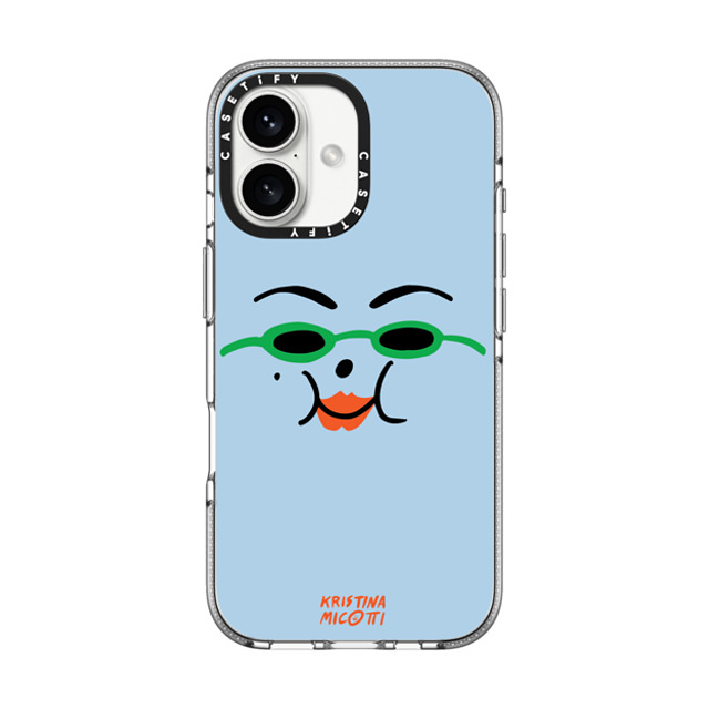 Kristina Micotti x CASETiFY iPhone 16 ケース Cartoon クリア クリア ケース MagSafe対応 Blue Sassy by Kristina Micotti Back to School Kristina Micotti x CASETiFY iPhone 16 ケース Cartoon クリア クリア ケース MagSafe対応 Blue Sassy by Kristina Micotti Back to School