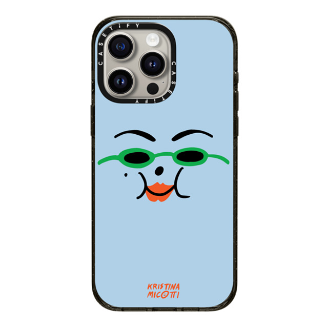 Kristina Micotti x CASETiFY iPhone 15 Pro Max Case Cartoon Black Impact Case MagSafe Compatible Blue Sassy by Kristina Micotti Back to School Kristina Micotti x CASETiFY iPhone 15 Pro Max Case Cartoon Black Impact Case MagSafe Compatible Blue Sassy by Kristina Micotti Back to School