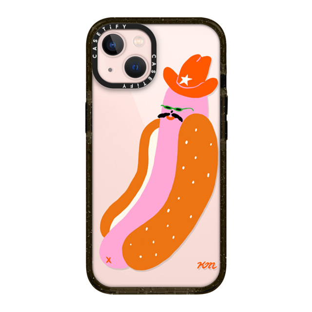 Kristina Micotti x CASETiFY iPhone 13 ケース ブラック インパクトケース Yeehaw Hotdog by Kristina Micotti