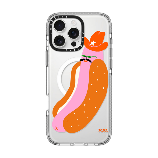 Kristina Micotti x CASETiFY iPhone 16 Pro Max ケース クリア クリア ケース MagSafe対応 Yeehaw Hotdog by Kristina Micotti