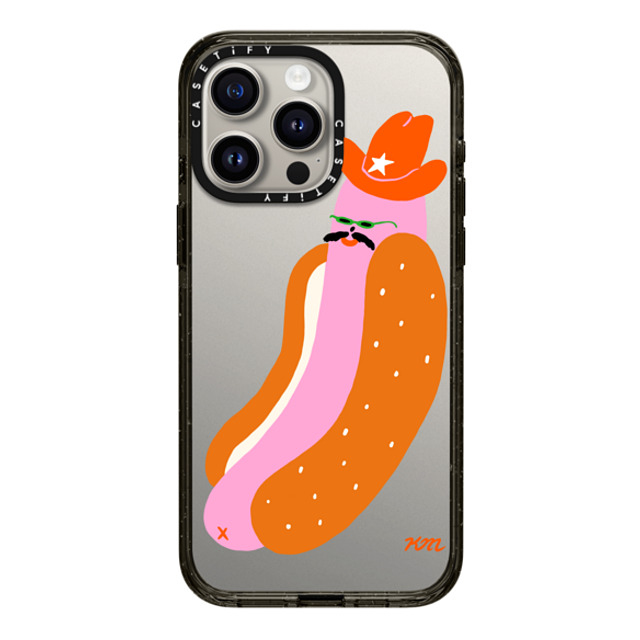 Kristina Micotti x CASETiFY iPhone 15 Pro Max ケース ブラック インパクトケース Yeehaw Hotdog by Kristina Micotti