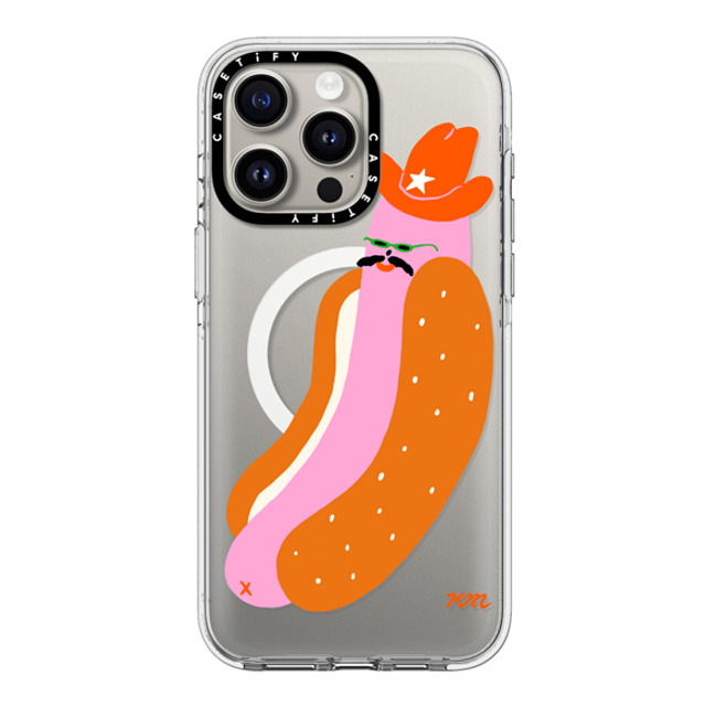 Kristina Micotti x CASETiFY iPhone 15 Pro Max ケース クリア クリア ケース MagSafe対応 Yeehaw Hotdog by Kristina Micotti