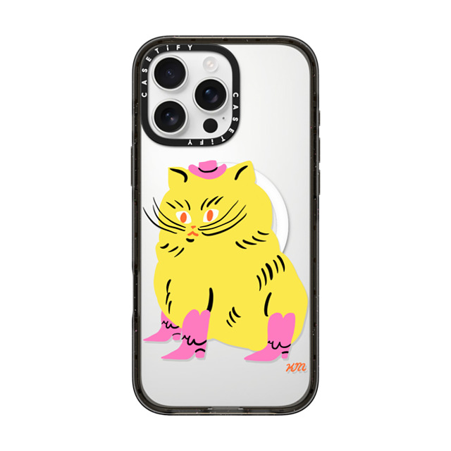 Kristina Micotti x CASETiFY iPhone 16 Pro Max Case Cat,Animal Black Impact Case MagSafe Compatible Cowboy Kitten by Kristina Micotti Father's Day Kristina Micotti x CASETiFY iPhone 16 Pro Max Case Cat,Animal Black Impact Case MagSafe Compatible Cowboy Kitten by Kristina Micotti Father's Day