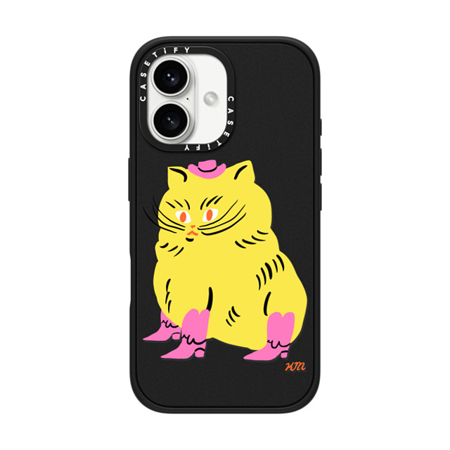 Kristina Micotti x CASETiFY iPhone 16 Case Cat,Animal Matte Black Impact Case MagSafe Compatible Cowboy Kitten by Kristina Micotti Father's Day Kristina Micotti x CASETiFY iPhone 16 Case Cat,Animal Matte Black Impact Case MagSafe Compatible Cowboy Kitten by Kristina Micotti Father's Day