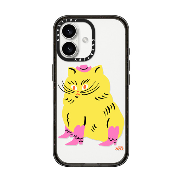 Kristina Micotti x CASETiFY iPhone 16 Case Cat,Animal ブラック インパクトケース Cowboy Kitten by Kristina Micotti Mother's Day Kristina Micotti x CASETiFY iPhone 16 Case Cat,Animal ブラック インパクトケース Cowboy Kitten by Kristina Micotti Mother's Day