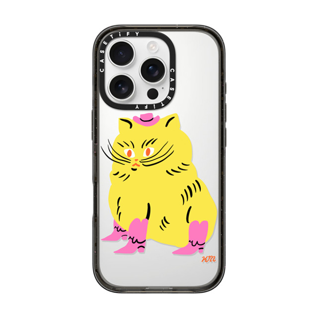 Kristina Micotti x CASETiFY iPhone 16 Pro Case Cat,Animal ブラック インパクトケース Cowboy Kitten by Kristina Micotti Mother's Day Kristina Micotti x CASETiFY iPhone 16 Pro Case Cat,Animal ブラック インパクトケース Cowboy Kitten by Kristina Micotti Mother's Day