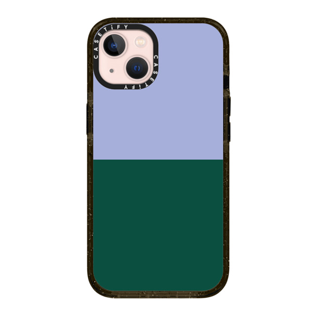 The House That Lars Built x CASETiFY iPhone 13 ケース ブラック インパクトケース MagSafe対応 Periwinkle And Green Color Block