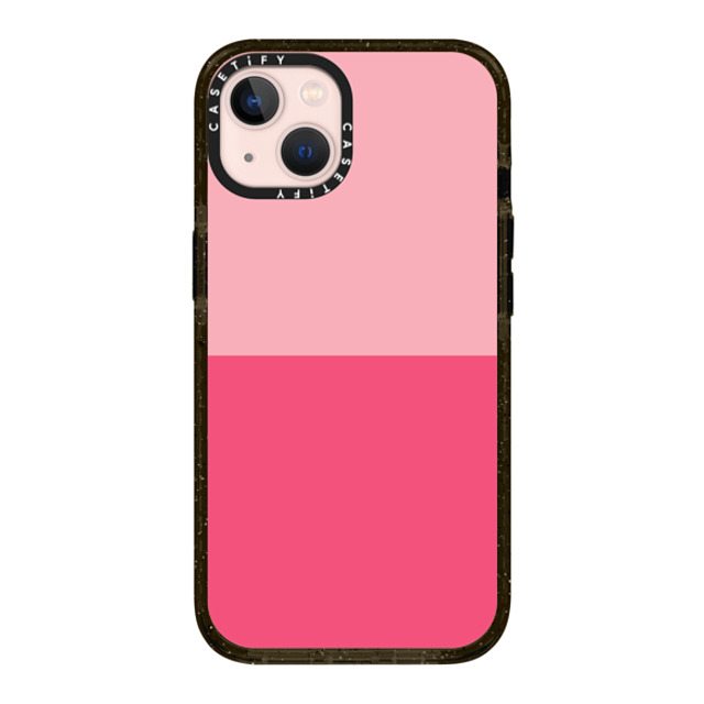 The House That Lars Built x CASETiFY iPhone 13 ケース ブラック インパクトケース Two Toned Pink Color Block