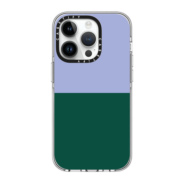 The House That Lars Built x CASETiFY iPhone 14 Pro Case Clear Clear Case MagSafe Compatible Periwinkle And Green Color Block The House That Lars Built x CASETiFY iPhone 14 Pro Case Clear Clear Case MagSafe Compatible Periwinkle And Green Color Block