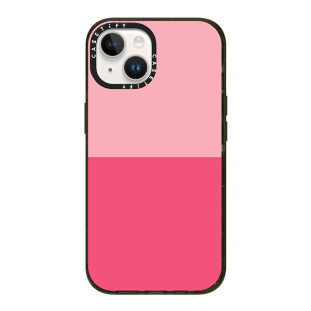 The House That Lars Built x CASETiFY iPhone 14 ケース ブラック インパクトケース Two Toned Pink Color Block