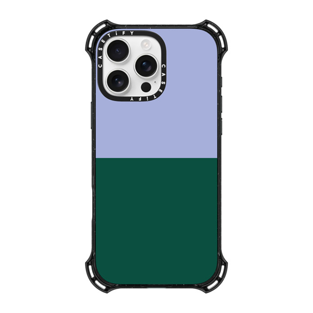 The House That Lars Built x CASETiFY iPhone 16 Pro Max ケース ブラック バウンスケース Periwinkle And Green Color Block