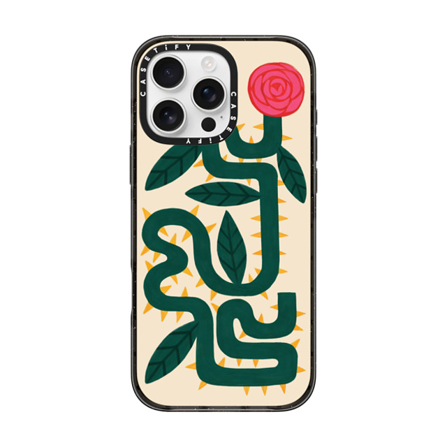 The House That Lars Built x CASETiFY iPhone 16 Pro Max ケース Summer,Floral ブラック インパクトケース MagSafe対応 Rose Father's Day The House That Lars Built x CASETiFY iPhone 16 Pro Max ケース Summer,Floral ブラック インパクトケース MagSafe対応 Rose Father's Day