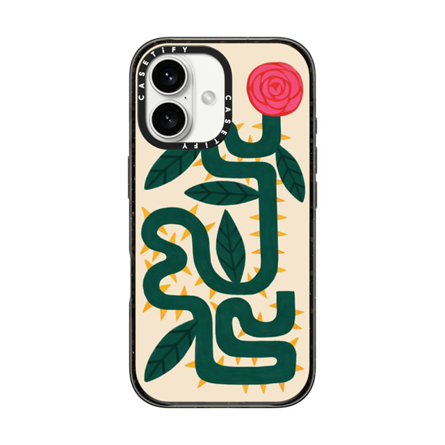 The House That Lars Built x CASETiFY iPhone 16 Case Summer,Floral Black Impact Case Rose Mother's Day The House That Lars Built x CASETiFY iPhone 16 Case Summer,Floral Black Impact Case Rose Mother's Day